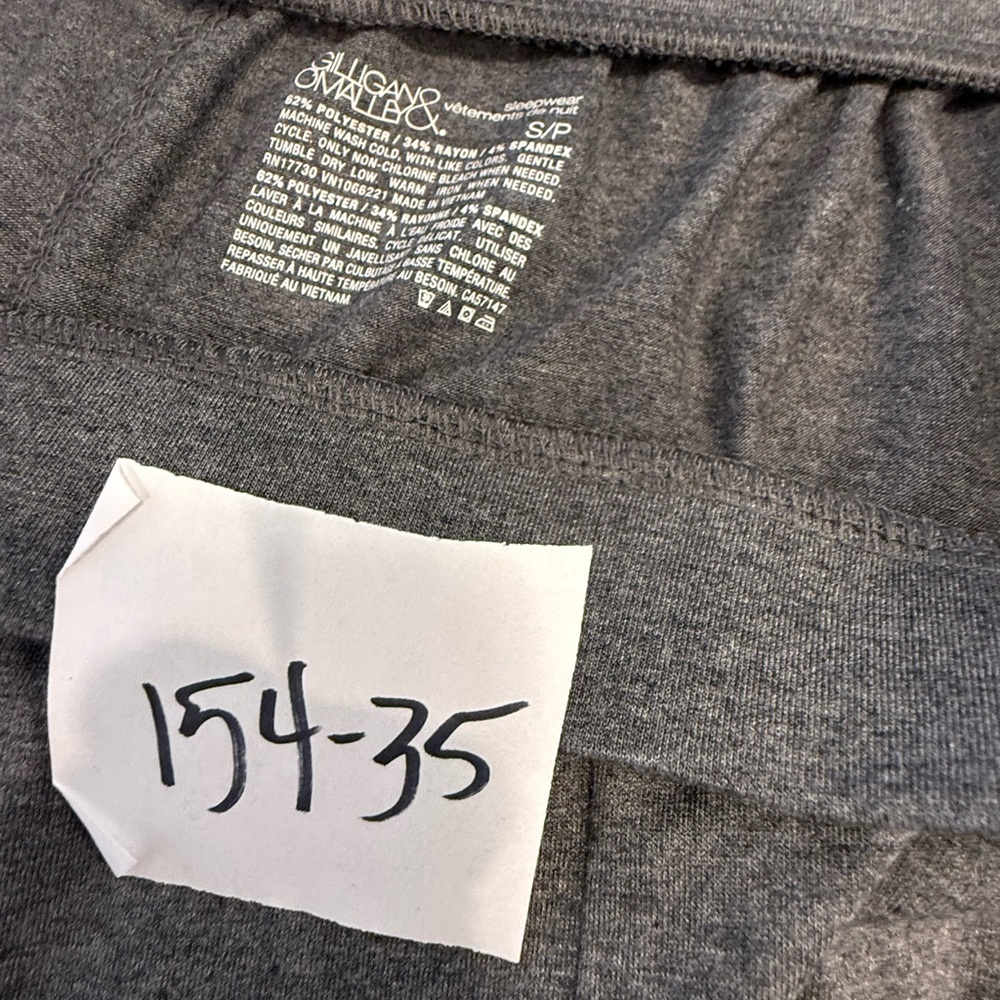 Gilligan & O’Malley gray Bermuda sleep shorts pull on soft SZ SM - Picture 10 of 11